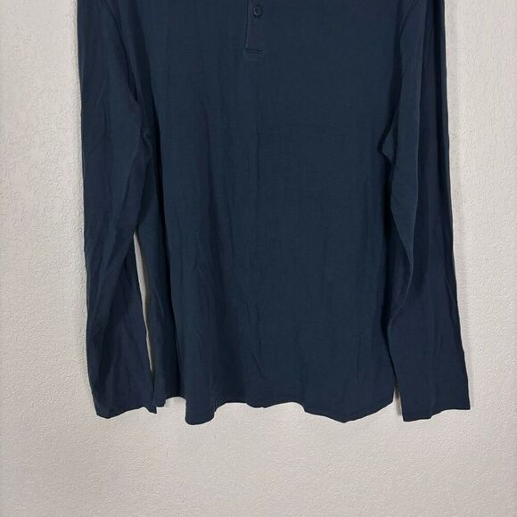 Lululemon Navy Blue Long Sleeve Henley Top - Picture 4 of 5
